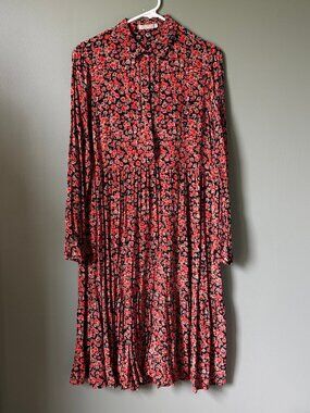PIECES Pcadella Chili Flower Dress - M